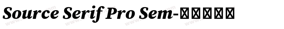 Source Serif Pro Sem字体转换